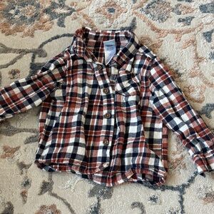 Cozy Plaid Kids Button-Down Shirt - Navy, Red, White